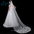 Acessórios nupciais da catedral Tulle Long Lace Wedding Veil